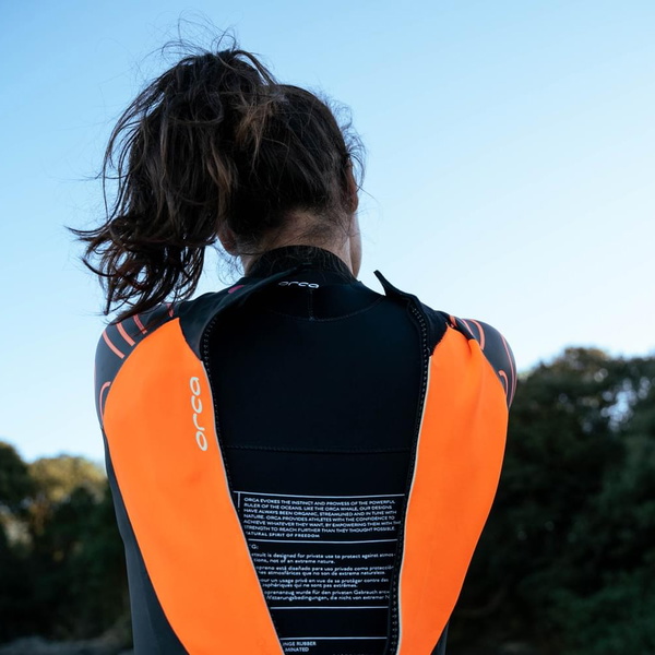2026 Orca Womens Zeal Hi-Vis Back Zip Open Water Swim Wetsuit NN2Z - Black